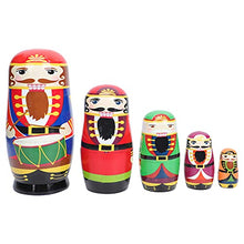 Load image into Gallery viewer, DOITOOL Nesting Dolls Wooden Russian Nesting Matryoshka Dolls Nutcracker Nesting Doll Toy Wooden Matryoshka Figurines Toy Gift for Kids Holiday Party Favors Goodie Bags Fillers 1 Set
