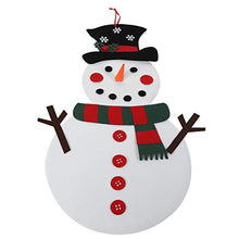 Load image into Gallery viewer, Zerodis 21pcs DIY Felt Christmas Snowman Game Set Detachable Ornament Xmas Wall Hanging Decor for Kids Toddlers Xmas Gifts Kids&#39; Felt Craft Kits(Red-Green)

