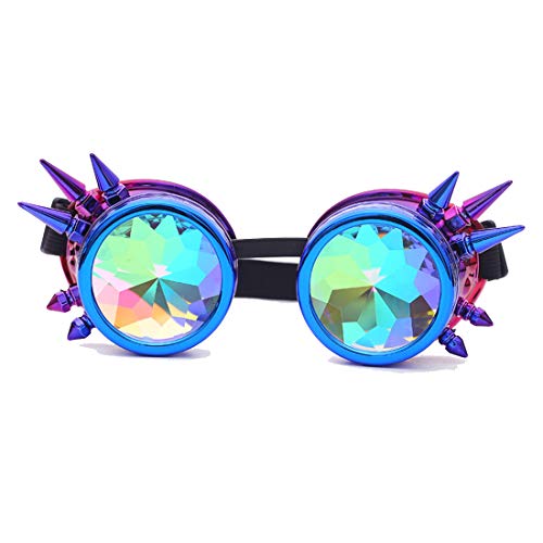 FIRSTLIKE Festivals Kaleidoscope Rainbow Glasses Prism Sunglasses Goggles