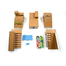 Load image into Gallery viewer, Kidsdream 5pcs Skate Park Kit Ramp Parts for Tech Deck Fingerboard Mini Finger Skateboard Fingerboards Ultimate Parks with 2PCS Finger Boards
