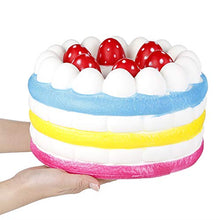 Load image into Gallery viewer, Anboor 9.1 Inches Squishies Jumbo Strawberry Cake Scented Slow Rising Kawaii Colorful Giant Food Squishies Decorative Props
