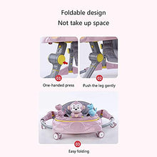 Load image into Gallery viewer, Walkers with Music Light, 6 Mute Universal Wheels Height Adjustable Walker, Anti-Rollover Anti-O Leg Folding Walker Suitable for Girls Boys 6-18 Months (Color : B)
