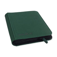 Vault X Premium Exo-Tec Zip Binder - 4 Pocket Trading Card Album Folder - 160 Side Loading Pocket Binder for TCG (Green)