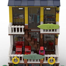 Load image into Gallery viewer, XSHION Street View Tiki Surf Ba Bricks Model,MOC-68006 DIY Construction Architecture Collection Building Blocks Toy,Licensed and Designed by KimArtisan(1085Pcs)
