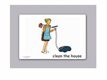 Load image into Gallery viewer, Yo-Yee Flash Cards - Chores and Household Duties Picture Cards - English Vocabulary Word Cards for Toddlers, Kids, Children and Adults - Including Teaching Activities and Game Ideas
