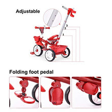 Load image into Gallery viewer, Children&#39;s Tricycle 1-3-5 Years Old Children&#39;s Simple Infant Bicycle All-Terrain Tire 2 Colors Indoor Outdoor Trolley (Color : Red)
