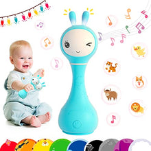 Load image into Gallery viewer, Alilo Bunny Smarty Musical Light-Up Rattle, Encourage Developmental Milestones Baby Toys 0-24 Months Infants Newborn (Smarty Bunny, Blue)
