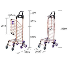 Load image into Gallery viewer, Can Climb The Stairs Shopping Cart Folding Portable Shopping Cart Home Grocery Cart Trolley
