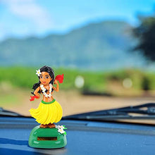 Load image into Gallery viewer, IYSHOUGONG 1 Pack Solar Powered Hula Girl Bobble Shaking Head Doll Car Dashboard Dancing Figure Toy Hawaiian Hula Shaking Head Dancer Figurine for Car Interior Hawaii Party Decorations,Yellow
