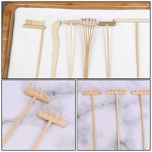 Load image into Gallery viewer, EXCEART 12pcs Mini Zen Garden Rake Tabletop Rock Garden Sandbox Tools Kits Japanese Desktop Meditation Sand Box Accessories for Fathers Mothers Gifts Fidget Toy
