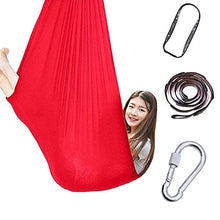 Load image into Gallery viewer, XMSM Indoor Therapy Swing Chair for Kids and Teens, Cuddle Hammock Adjustable Aerial Yoga, Durable Calming Chair Autistic Children (Color : Red, Size : 150x280cm/59x110in)
