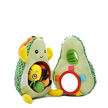 Load image into Gallery viewer, Jollybaby Baby Plush Fruit Doll Toys, Caterpillar Eating Fruit Stuffed Cartoon Snuggle Travel Activity Toy with Rattle, Gift for Infant boy &amp; Girl 3 Months+(Avocado)
