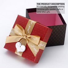Load image into Gallery viewer, Cabilock 3pcs Christmas Nesting Gift Box Paper Gift Boxes with Ribbon Bowknot Heart Tag Chocolate Candy Baking Boxes Container for Necklaces Bracelet Earrings Packaging
