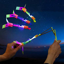 Load image into Gallery viewer, 20pcs Amazing Led Light Arrow Flying Toy Party Fun Gift Elastic, Flying Arrow Outdoor Flashing Children&#39;s Toys Birthdays Thanksgiving Christmas Day Gift Outdoor Game for Children Kids
