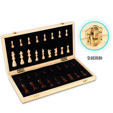 Load image into Gallery viewer, Chess Sets Solid Wood Magnetic Folding Board Game with Storage Travel Chess- for Beginner&amp;Kids 2 Extra Queen (Size : Medium)
