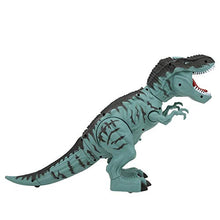 Load image into Gallery viewer, OhhGo Electric Dinosaur Figures Intelligent Music Light Walking Spray Animals Model Kid Novelty Gift Toys(Blue )
