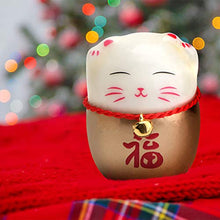 Load image into Gallery viewer, KESYOO 6pcs Maneki Neko Japanese Lucky Cat for Fortune Money and Good Luck Gift for Chinese New Year Spring Festival Golden
