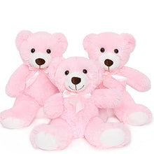 Load image into Gallery viewer, DOLDOA 3 Packs Pink Cute Teddy Bear Soft Stuffed Animal Plush Bear Toy for Kids Boys Girls,as a Gift for Birthday/Christmas/Valentine&#39;s Day 13.8 inch
