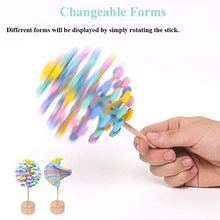Load image into Gallery viewer, NEXTAKE 2PCS Wooden Spiral Lollipop Stress Relif Toy Spinning Magic Wand Decompression Kit Fibonacci Sequence Toy
