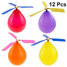 Load image into Gallery viewer, Toyvian Balloon Helicopter Toy DIY Plane Toy Propeller Aircraft Crafts Toy 12pcs Random Color
