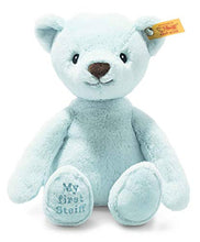 Load image into Gallery viewer, Steiff Soft Cuddly Friends My First Teddy Bear 10&quot;, Premium Stuffed Animal, Light Blue

