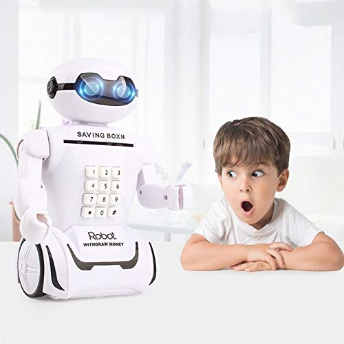 WHZ Multi-Function Robot Piggy Bank Desk Lamp Code Money Box for Children