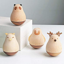 Load image into Gallery viewer, yuye-xthriv Desktop Wooden Tumbler Ornaments Deer Design Wooden Tumbler Statue Miniature Model Ornament Decor Children Toy D
