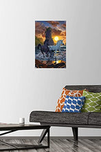 Load image into Gallery viewer, Vincent Hie - Unicorns On A Beach Wall Poster with Push Pins
