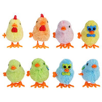 TENDYCOCO 8pcs Wind Up Toy Easter Toy Wind-Up Jumping Chicken Plush Chicks Toys Novelty Toys Easter Party Favor Easter Basket Filler