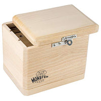 Monster Misdirection Theft-Deterrent TCG Wooden Deck Box- Fake Latch Won't Open, Slide Secret Anti-Theft Puzzle Top Lock To Open- compatible with MTG, Magic the Gathering, Yugioh & Pokmon decks