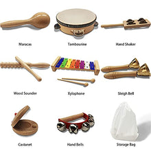 Load image into Gallery viewer, PLASUPPY Kids Musical Instruments,Eco-Friendly Wooden Percussion Instruments for Boys and Girls Preschool Education with Storage Bag
