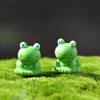 BAUT 5/10Pcs Cute Frog Miniature Figurines Piece Frog Resin Ornament Mini Frogs Fairy Garden Miniature Moss Landscape DIY Craft for Home Party(10Pcs)