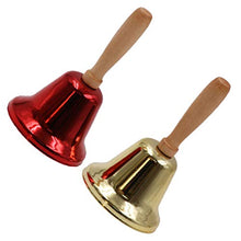 Load image into Gallery viewer, BESTOYARD Call Bell Christmas Rattle Simple Rattle with Wooden Handle Xmas Rattle for Party Favors 2Pcs Hand Bells for Seniors
