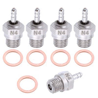 Hobbypark Medium Hot Glow Plugs N4 Super Duty Spark Engine Parts for RC Nitro Car (Pack of 5)