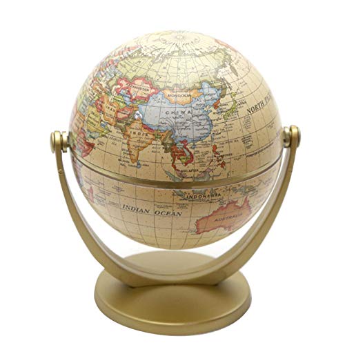SQER Mini Globe,High Definition World Globe,About 12 x 15cm(Dia. x H),Suitable for Students, Children, Adults, The Elderly