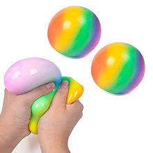 Load image into Gallery viewer, 2 Pack Rainbow Stress Relief Toy Sticky Ball,Tear Resistant Stress Sensory Ball Squeeze Toy,Squishy Toys Stress Relief Stress Balls for Teens Adults,Fun Toy for ADHD,OCD,Anxiety
