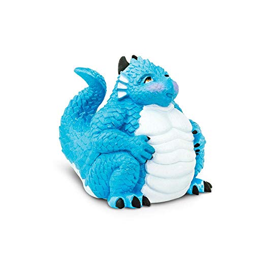 Safari Ltd. Dragons Collection - Blue Puff Dragon Figure - Non-toxic and BPA Free - Ages 3 and Up