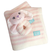 Load image into Gallery viewer, HappyCare Tex SNOOGIE Boo Baby Premium Soft Knit Blanket and Toy Rattle Set
