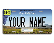 Load image into Gallery viewer, BRGiftShop Personalized Custom Name Mexico Baja California 6x12 inches Vehicle Car License Plate
