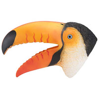 Toyvian Animal Hand Puppet Toucan Soft Rubber Telling Puppet Role Playing Toys Accessories Birthday Party Favor Supplies