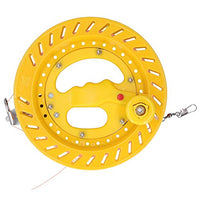 VGEBY ABS Plastic Kite Rope 20cm Wheel with 200m Line Outdoor Reel Handle Wheel Flight Tools One Button Lock for Kids(Jaune) Children's Outdoor Entertainment Supplies