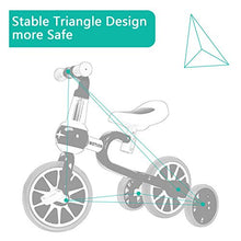 Load image into Gallery viewer, Kinsuite Children&#39;s Balance Bike, Baby Training Bike Walker, Detachable Pedals and Two Wheels, Adjustable Seat, Shock-Absorbing U-Shaped Body, Suitable for Boys Girls Toddlers and Children&#39;s Gifts
