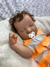Load image into Gallery viewer, Wamdoll 19 inch Real Life Sweet Sleeping Detailed Painting Reborn Premie Baby Newborn Doll Crafted in Silicone Vinyl, A Moment in My Arms, Forever in My Heart, Yellow
