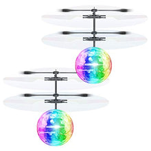 Load image into Gallery viewer, YEZI Flying Ball Toys Two Pcs, RC Toy for Kids Boys Girls Gifts Rechargeable Light Up Ball Drone Infrared Induction Helicopter with Remote Controller for Indoor and Outdoor

