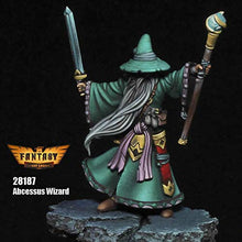Load image into Gallery viewer, Abcessus Wizard Figure Kit 28mm Heroic Scale Miniature Unpainted First Legion
