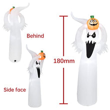 Load image into Gallery viewer, VXDAS Halloween Inflatables White Ghost with Hand-held Pumpkin,6Ft Blow Up Yard Decorations Ghost Inflatable with Rotating LED Lights for Indoor Outdoor Garden Halloween Decorations

