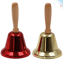 Load image into Gallery viewer, TENDYCOCO 4Pcs Christmas Hand Bell Santa Hand Bell School Handbell Wedding Bell Dinner Bell Service Bell Loud Call Bell
