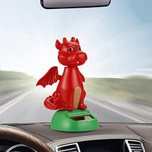 Load image into Gallery viewer, SHUILV Lovely Cartoon Dinosaur Solar Swing Car Interior Ornament Dashboard Decoration Novelty Desk Car Toy Ornament - Red Portable and Useful
