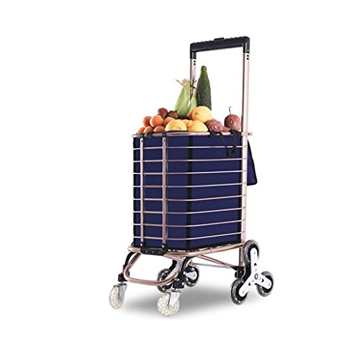 Portable Folding Shopping Cart Creative Shopping Dish Small Cart Home Light Shopping Trolley (Color : A)