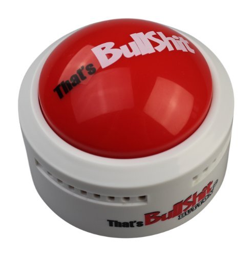 That's Bullshit Button - Talking Button Features Hilarious BS Sayings - Talking Novelty Gift with Funny Sound Clips